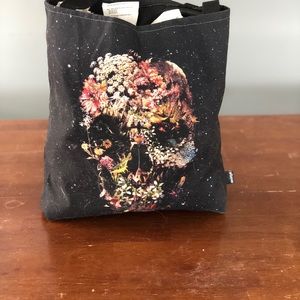 Floral Skull Tote